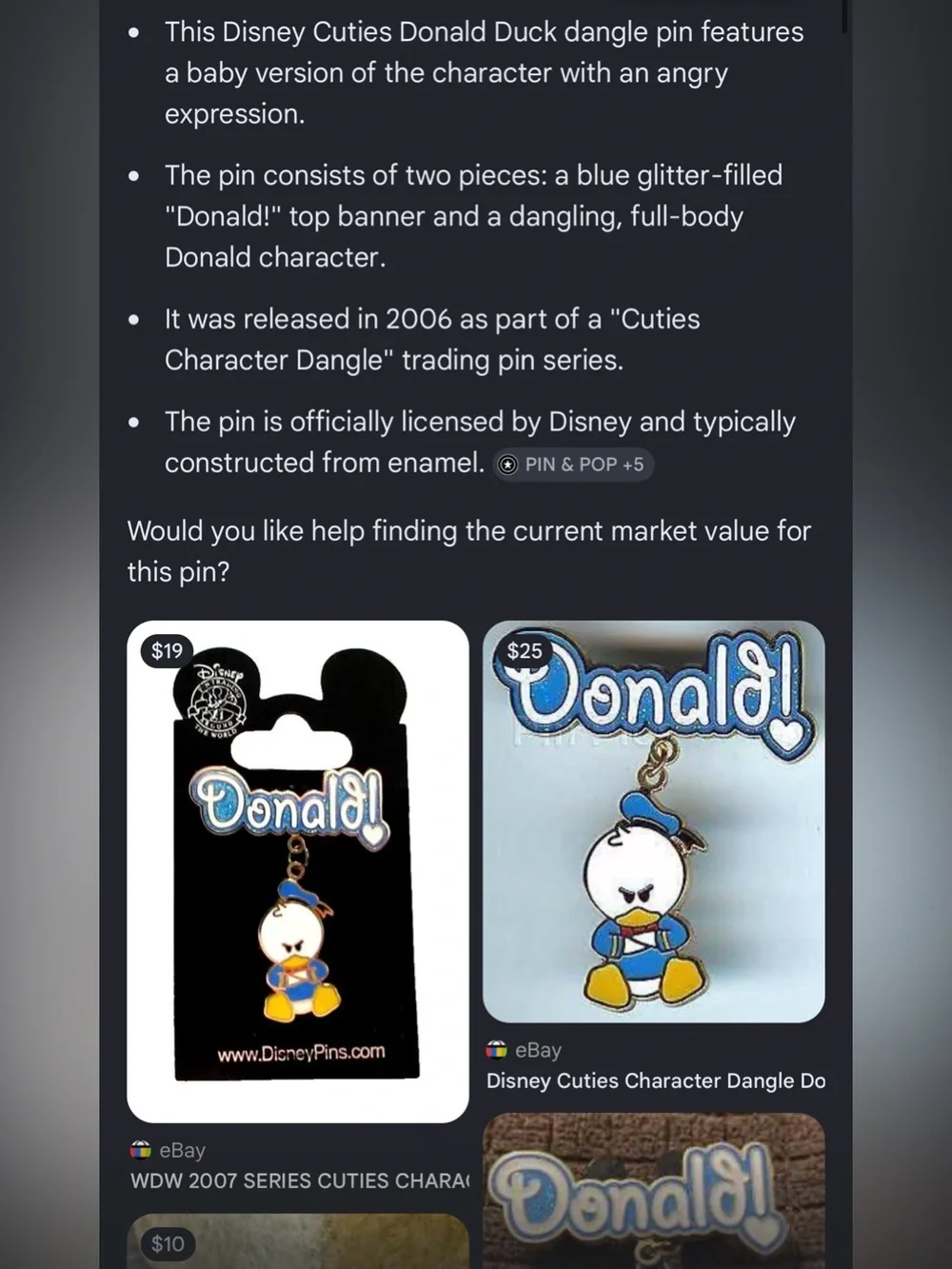 Disney enamel pin